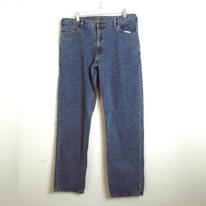 Men's Jeans Straight Pant Size 36X34 Med Wash Work Wear